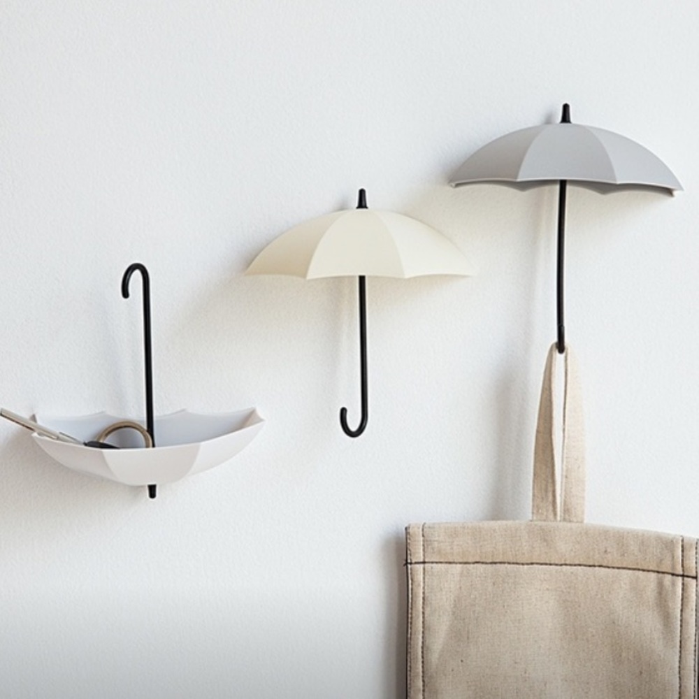6 Adhesive Umbrella Organization Wall Hooks - Picture 2 of 7